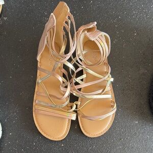 Cat & Jack Kids' Sandals - Tan and Iridescent